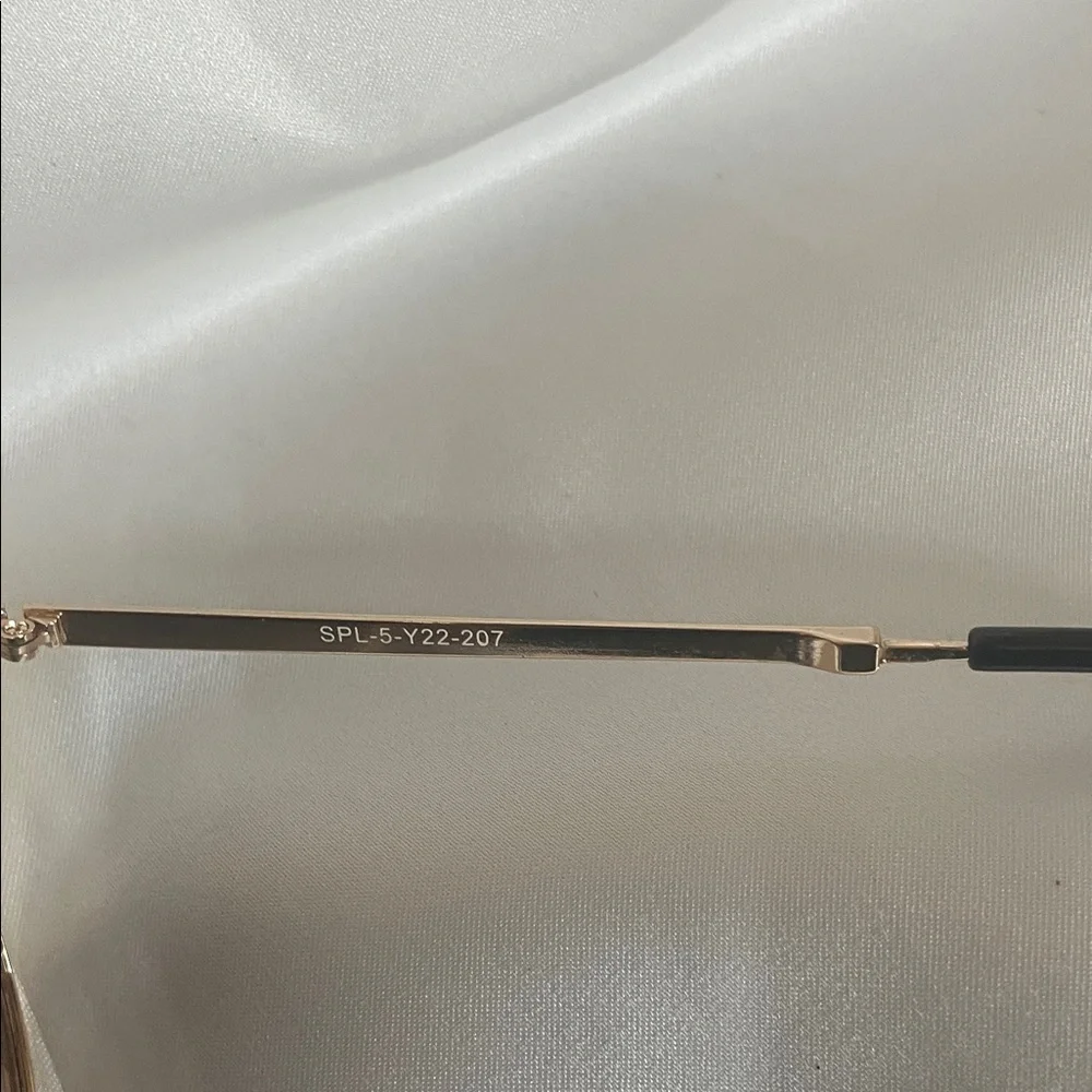 South Pole Gold Frame Sunglasses with Brown Lenses and Black Temple Tips